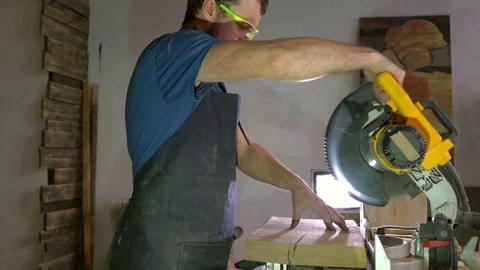 Modern carpenter at work Stock Footage 70922651