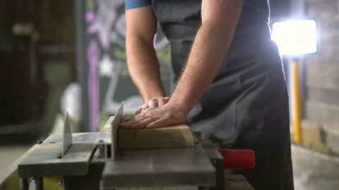 Modern carpenter at work Stock-Footage 70922721