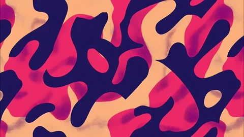 Modern cartoon pop art pattern with stains spots and dots loop Stock Footage 315245412