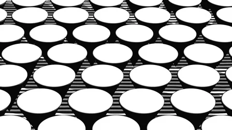 Modern Cartoon Style Abstract 3D Landscape with Minimal Objects Bold Outlines Stock Footage 337305601