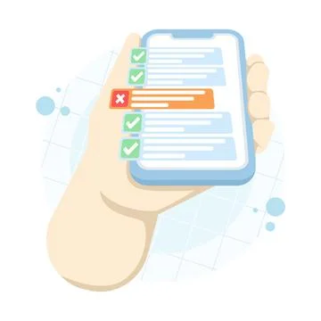 Modern cartoon vector illustration of to-do task management Illustrazione stock