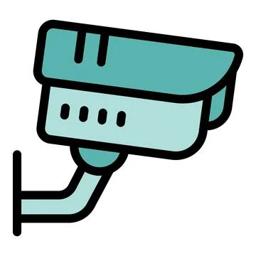 Modern cctv camera observing surrounding area for security purposes Ilustración de archivo