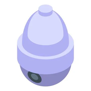 Modern cctv camera recording something isometric view Ilustración de archivo