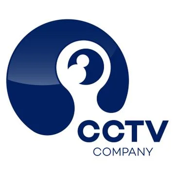 Modern CCTV logo Illustrazione stock