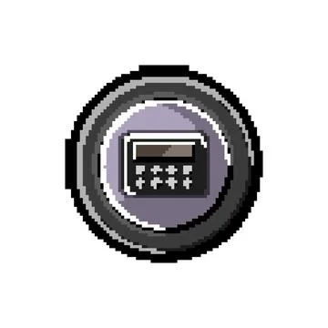 Modern cd player pixel art vector illustration Illustrazione stock