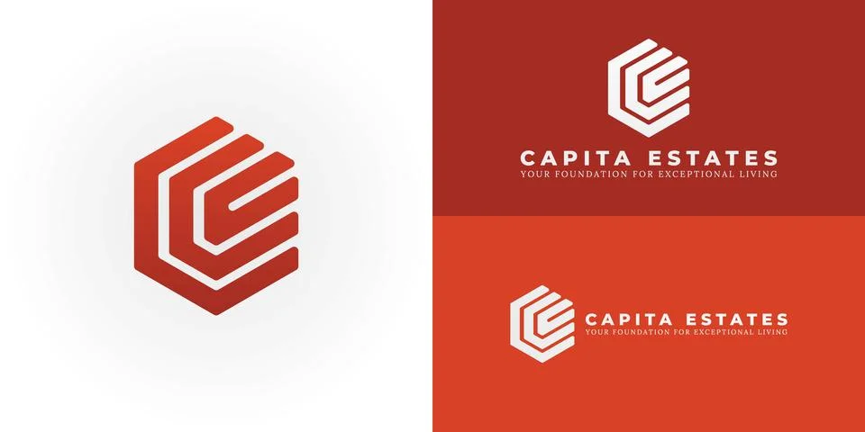 Modern CE emblem for construction and real estate. Stock Illustration