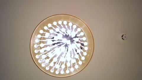 Modern Ceiling Chandelier Light Fixture Stock Footage 341095569