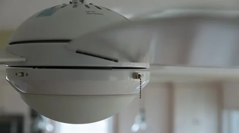 Modern ceiling fan in a house Stock Footage 32885759