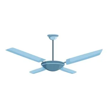 Modern ceiling fan rotating and providing cooling airflow Ilustración de archivo