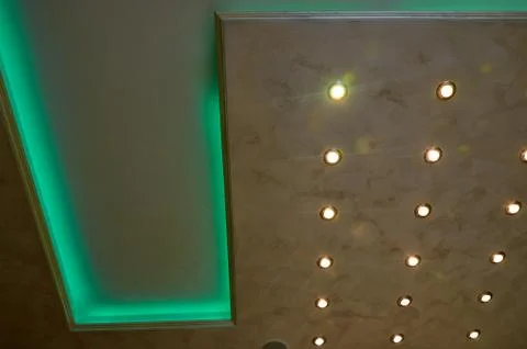 Modern ceiling lights Stock Photos