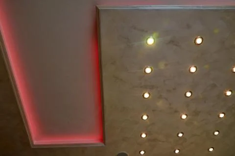 Modern ceiling lights Stock Photos