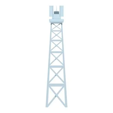 Modern cellular tower isolated on white Stock Illustration