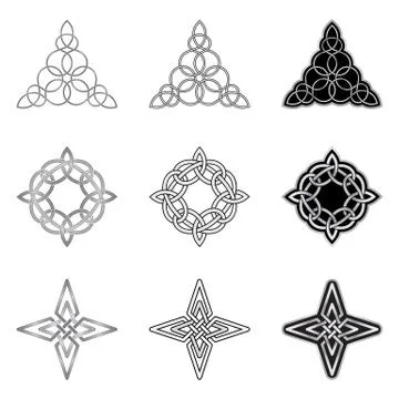 Modern Celtic patterns Illustrazione stock