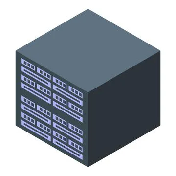 Modern central server unit processing big data 스톡 일러스트