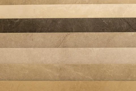 Modern Ceramic Wall Tiles Pattern with Mixed Earth Tone Horizontal Stripes... Stock Photos