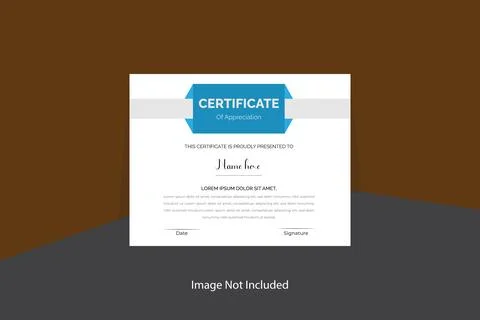 Modern Certificate of Appreciation Template Editable Design 스톡 일러스트