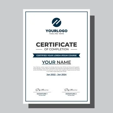 Modern Certificate Stock Illustration