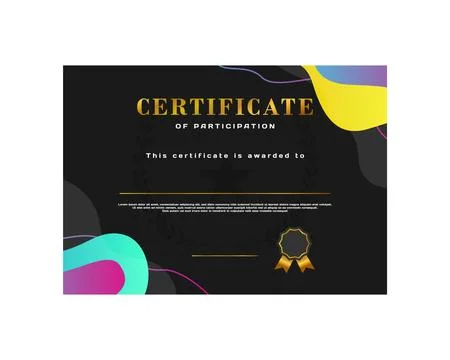 Modern certificate template with abstract fluid paper 스톡 일러스트