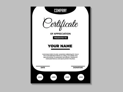 Modern Certificate Template Vector Design, Professional Diploma &amp; Award Bac.. Stock Illustration