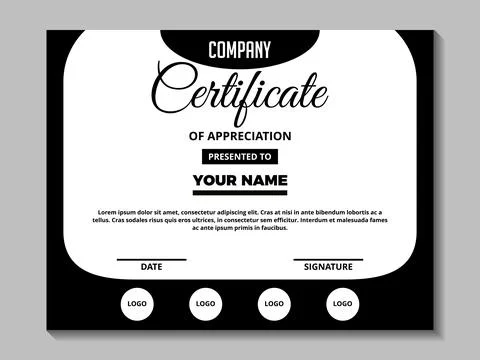 Modern Certificate Template Vector Design, Professional Diploma and Award B.. Stock Illustration