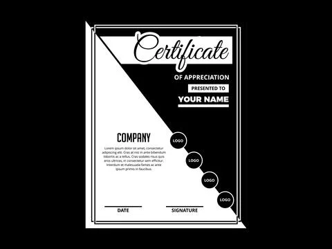 Modern Certificate Template Vector Design, Professional Diploma &amp; Award Bac.. Stock Illustration