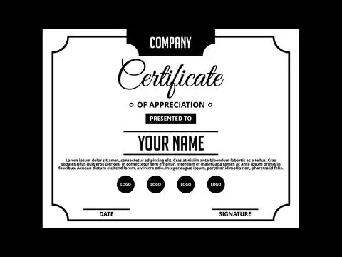 Modern Certificate Template Vector Design, Professional Diploma &amp; Award Bac.. Stock Illustration