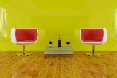 Modern chair in 3d Stock Illustration