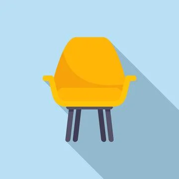 Modern chair icon flat vector. Interior furniture Stock Illustration