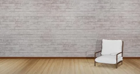 Modern chairs are placed on the side of the room within the residence  warm s Illustrazione stock