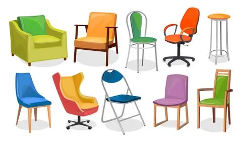 Modern chairs set Stock-Illustration