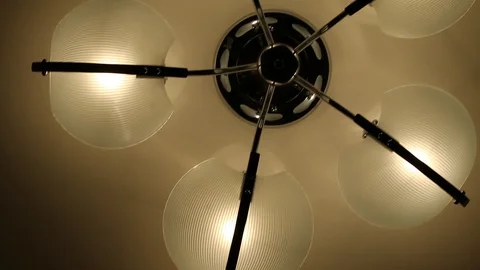 Modern chandelier on the ceiling Video stock 123132513