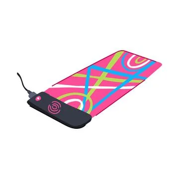 Modern charging mouse pad wireless cartoon vector illustration Stock Illustration