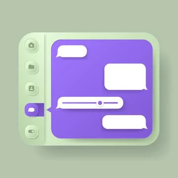 Modern Chat Application UI Interface Dashboard Design 스톡 일러스트