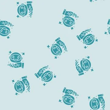 Modern chat bot glyph seamless pattern Stock Illustration