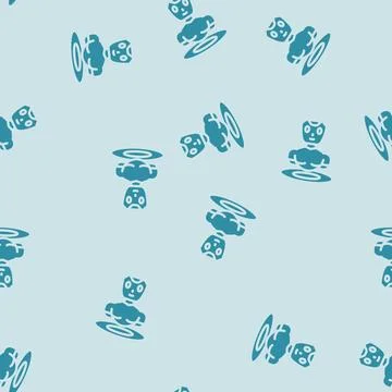Modern chat bot glyph vector seamless pattern Stock Illustration