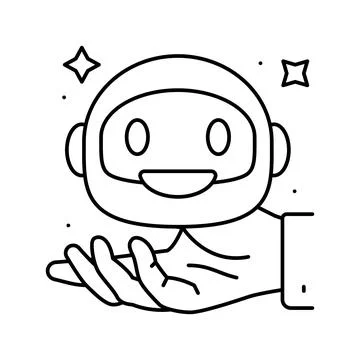 Modern chat bot line icon vector illustration Stock Illustration