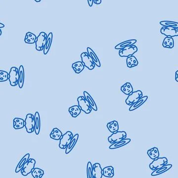 Modern chat bot line vector seamless pattern Illustrazione stock
