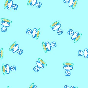 Modern chat bot vector seamless pattern Illustrazione stock