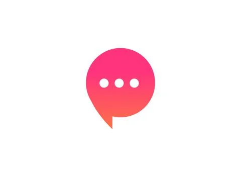 Modern Chatting or messaging bubbles with dots flat icon. Illustrazione stock