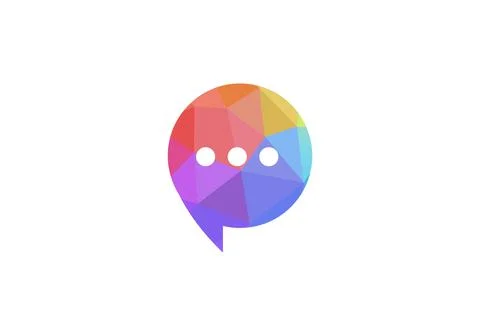 Modern Chatting or messaging bubbles with dots flat icon. Stock Illustration