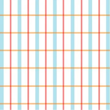 Modern check grid plaid pattern texture in soft orange and blue Stock Illustration