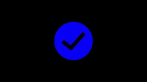 Modern checkmark icon for approval, success, and verification Stock Footage 331301490