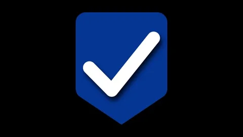 Modern Checkmark Icon in Shield Shape Animation, The design is minimalistic.. Stock Footage 304699018