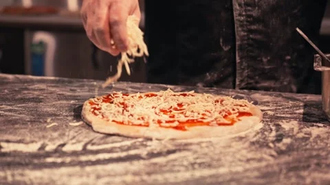 Modern Chef Prepares A Pizza At Brewery Restaurant Dinner Cinematic Stock Footage 280508592
