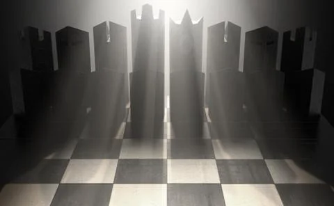 Modern Chess Set Stock Illustration