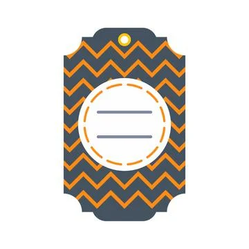Modern chevron pattern label tag design template Stock Illustration