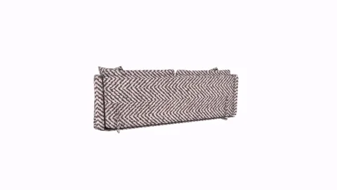 Modern chevron patterned sofa isolated on white background Stock Footage 308452468