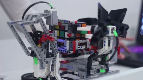 Modern childrens designer of the robot Stock Footage 81787614