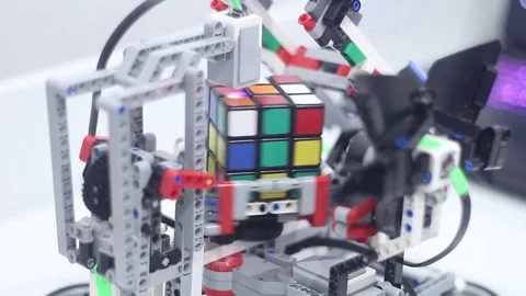 Modern children's toy robot Stock Footage 81787567