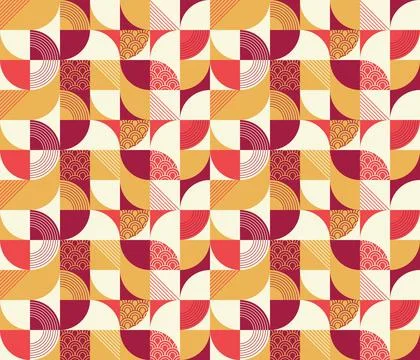 Modern Chinese Seamless Pattern Background EPS Vector - 01 - 06 - Master Stock Illustration
